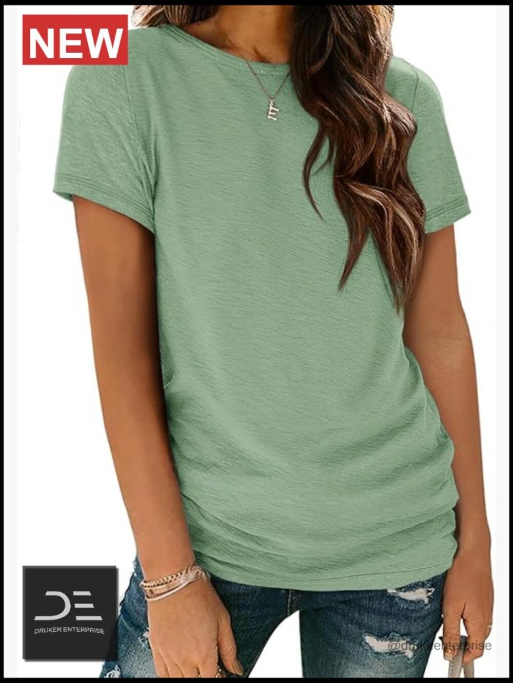 Women's Soft Basic T-Shirt Short Sleeve Crewneck Tee Casual Work Outfit